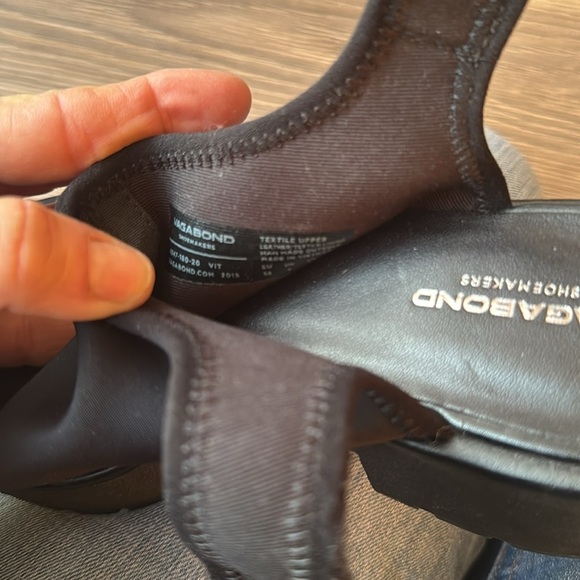 Vagabond size 8 black lug sole sling back chunky sandals neoprene - Picture 7 of 10